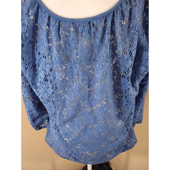 Fenn Wright Manson Crotchet Cardigan Blue Button Up Sz 1X Cottagecore... - Picture 4 of 7